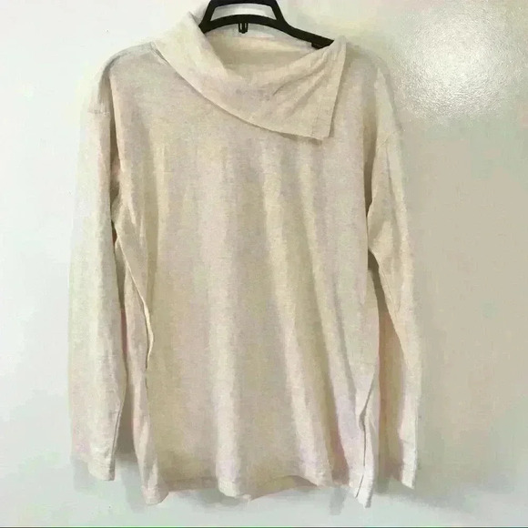 Max Studio Blush Pink Side Slit Turtle Neck Long Sleeve Pullover - Picture 2 of 7
